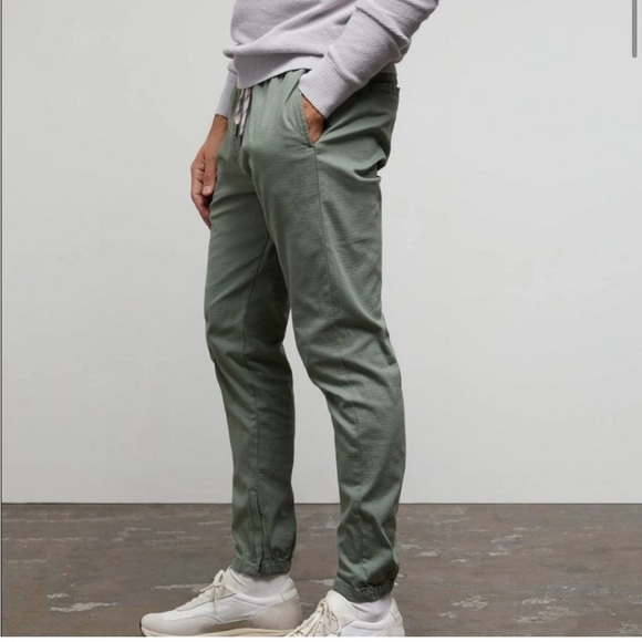 Onia All Terrain Ripstop Cotton Joggers in Sea Moss Green Men’s Small Pants. 2 - Picture 3 of 13